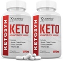 (2 Πακέτο) Ketosyn Keto ACV χάπια 1275MG Keto Υποστήριξη Blend Κάψουλα Εναλλακτική για Keto ACV Gummies Formed with Apple Cider Vinegar Extra Virgin Olive Oil Powder Green Tea Leaf 120 κάψουλες