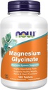 NOW Foods Supplements, Magnesium Glycinate 100 mg, Highly Absorbable Form, 180 Tablets