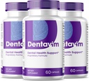 (3 Pack) Κάψουλες Dentavim - Όλα Φυσική Φροντίδα για τα δόντια και τις τσίχλες - Dentavim Οδοντιατρικά χάπια για την υγεία - Μέγιστη Δύναμη, Βιταμίνη & Ορυκτά για τη συνολική στοματική προστασία, Denta Vim για Κριτικές