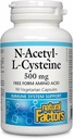 Natural Factors N-Acetyl-L-Cysteine 500 mg - Supports Healthy Liver & Lungs - Antioxidant Support Supplement Supports Immune System Health - 90 Vegetarian Capsules (90 Servings)