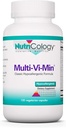 Nutricology Multi-Vi-Min Supplement - Πολυβιταμίνη για άνδρες και γυναίκες, με σίδηρο, ημερήσιες βιταμίνες, για ενήλικες, υψηλή δραστικότητα, βιοδιαθέσιμες, κάψουλες χορτοφάγων - 150 Count