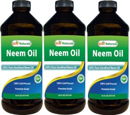 Best Naturals 100% Pure Neem Oil, 100% κρύο πιεσμένο και μη ραφιναρισμένο - 16 OZ (3 μπουκάλια)
