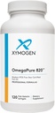 XYMOGEN OmegaPure 820 - Διεθνή πρότυπα ιχθυελαίου (IFOS) Five-Star Certified Fish Oil - DHA EPA Omega-3 συμπλήρωμα για καρδιοαγγειακό + Γνωστική υποστήριξη (120 μικρά Softgels)