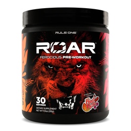 Κανόνας 1 R1 Roar - Πριν την προπόνηση σε σκόνη με Creatine, Beta-Alanine, Citrulline, Electrolytes & Caffeine (30 υπηρεσίες, Punch φρούτων)