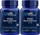 Επέκταση ζωής Mega Benfotiamine κάψουλα, 250 Mg, 120 κάψουλες χορτοφάγων 2 φιάλες