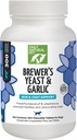 Only Natural Pet Brewer's Yeast & Garlic Chewables - All-Natural Flea & Tick Prevention for Dogs - Fortified with B Vitamins - Promotes Healthy Skin & Coat - 300 Count Tablet