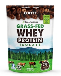 Opportunitas Grass Fed Coffee Whey Protein Isolate Powder - 27g Protein Powder Χωρίς Τεχνητά γλυκαντικά, 60mg καφεΐνη, ορμονές-ελεύθερος αγελάδες - 5lb