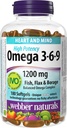 Webber Naturals Υψηλή ισχύς Omega 3-6-9, 180-Count