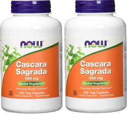 Cascara Sagrada, 450 mg, 250 Caps by Now Foods (πακέτο των 2)