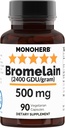 MONOHERB Bromelain 500 mg ανά Καψάκιο - 90 Veg Κάψουλες - 90 Servings