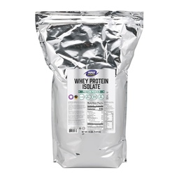 Τώρα τρόφιμα Αθλητική Διατροφή, Whey Protein Isolate, 25 g με BCAAs, Άγευστη σκόνη, 10-Pound