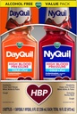 VICKS DayQuil & NyQuil Υψηλή πίεση του αίματος Ψυχρό & Flu Relief Liquid Medicine Co-Pack, Ισχυρό Multi-Symptom Ημέρα & Νύχτα ανακούφιση για το κρύο, βήχα, και τα συμπτώματα της γρίπης, Ζάχαρη & Αλκοόλ, 2x8oz