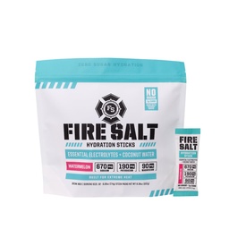 Fire Science Fire Salt Hydration Sticks, Electrolytes & Coconut Water, Hydration Drink Mix with Magnesium, Κάλιο & Νάτριο, Zero Sugar, Single Serve On The Go Packs, Watermelon Flavor, 32 Count