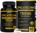 Epicatechin Extract 750mg Per Serving - (60 Capsules) - Supports Lean Muscle, Nitric Oxide, Myostatin Inhibitor, Stamina, Endurance, Pump & Gains - Non-GMO & Vegan Supplement - (60 Count)