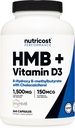 Nutricost HMB (1500mg) και βιταμίνη D3 (6000 IU) συμπλήρωμα - 240 κάψουλες, 80 σερβιρίσματα - Χωρίς γλουτένη και μη ΓΤΟ