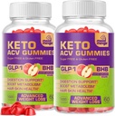 Keto ACV Gummies Γλουτένη & Χωρίς ζάχαρη Μηλίτης Ξίδι Ξύδι για Σύνθετη Απώλεια βάρους - Ταχεία λίπος συμπλήρωμα διατροφής Burner για γυναίκες άνδρες - 60 Gummies (1000MG)