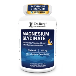 Dr. Berg Maximum Strength 4-in-1 Χηλικό Γλυκινικό μαγνήσιο με Καθαρό, Ισχυρό & Καθαρά Συστατικά 