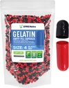 XPRS Nutra Μέγεθος 4 κενές κάψουλες - 500 κόμης μικρές κενές κάψουλες Ζελατίνης - Χάπια DIY Καψάκιο πλήρωσης - πληρώσιμα καπάκια τζελ Μπόβιν Χάπια για να κάνετε μόνοι σας συμπληρώματα (μαύρο/κόκκινο)