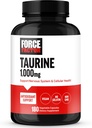 FORCE FACTOR Taurine συμπλήρωμα, Taurine 500mg κάψουλες Αντιοξειδωτικό συμπλήρωμα για την υποστήριξη του νευρικού συστήματος και της κυτταρικής υγείας, Vegan, Όχι Ζελατίνη, μη ΓΤΟ, 180 κάψουλες λαχανικών