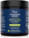 Health Logics Colostrum Chews-Colostrum Supplement 25% IgG για την υγεία των ούρων, την ανοσοποιητική υποστήριξη, την ανάπτυξη των μαλλιών, Vanilla Flavor, 90 υπηρεσίες, ολόκληρο το κολλόστρο των βοοειδών Superfood