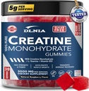 120 Creatine Monohydrate Gummies για άνδρες & γυναίκες, Vegan-Friendly, Sugar-Free, & Tasty Chewables - Instantized Creatine Gummies για ενισχυμένη ανάπτυξη μυών, ανάκτηση, & απόδοση (Raspberry)