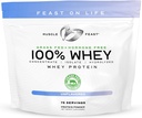 Μύες Feast 100% Grass Fed Whey Protein Powder, Όλα τα φυσικά ορμονών Δωρεάν Paure Αυξημένη πρωτεΐνη Whey σκόνη για γυναίκες & άνδρες- Whey συμπυκνωμένο, Isolate & Hydrolyzed Protein Powder Blend - Unflaved, 5lb
