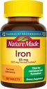 Nature Made Iron 65 mg (325 mg Ferrous Sulfate) Συμπλήρωμα διατροφής για την υποστήριξη των ερυθρών κυττάρων αίματος 180 δισκία (πακέτο των 1);