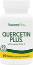 NaturesPlus Quercetin Plus με βιταμίνη C & Bromelain - 650 mg, 60 χορτοφαγικά δισκία - Χωρίς γλουτένη - 30 Μερίδες