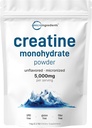 Instant Creatine Monohydrate Powder 1 kg (2.2 Lbs), 5000mg Per Serv, Micronized Creatine Powder, Unflavored, Pure, No Filler, Keto & Vegan Friendly, Easy Dissolve Pre Workout for Women and Men