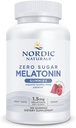 Nordic Naturals Zero Sugar Melatonin Gummies, Raspberry - 120 Gummies - 1.5 mg Melatonin - Great Taste - Restful Sleep, Antioxidant Support - Non-GMO, Vegan - 120 Servings
