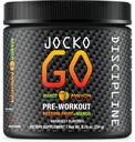 Jocko Fuel Pre Workout Powder με L-Citrulline, Nootropic & Caffeine για Αντοχή & Σταμίνα - Keto, Χαμηλή Ζάχαρη Blend για Απόσταση Εκτέλεσης, Ποδηλασία, Jiu Jitsu - 30 Υπηρεσίες (Mango)