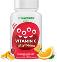 Παιδιά Βιταμίνη C Jelly Beans 80mg - Νόστιμο Φυσικό Πορτοκαλί Blast Flavor - Vegan, GMO-free, Χωρίς γλουτένη, χωρίς ξηρούς καρπούς Βιταμίνες - Συμπλήρωμα διατροφής - για ανοσοποιητική υποστήριξη - για παιδιά - 60 ζελέ