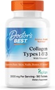 Doctor's Best Collagen Types 1 & 3 with Peptan, Non-GMO, Gluten Free, Soy Free, Υποστηρίζει τα μαλλιά, δέρμα, νύχια, Tendons & οστά, 1000 mg, 180 δισκία