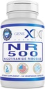 Genex Formulas NR Nicotinamide Riboside 500mg/Serving (120 Κάψουλες) NAD+ Precursor for Healthy Aging - GMP-Certified, Μη ΓΤΟ, Χωρίς γλουτένη, Χορτοφαγική (1 Συσκευασία)
