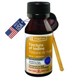 De La Cruz 2% Iodine First Aid Antiseptic, Κατασκευασμένο στις ΗΠΑ 1 OZ FL (1 φιάλη)