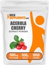 BulkSupplements.com Acerola Cherry Extract Powder - Natural Vitamin C Supplement, Acerola Cherry Powder - Vegan & Gluten Free, 500mg ανά Serving, 500g (1.1 lbs) (Συσκευασία των 1)