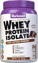 Bluebonnet Διατροφή Whey Protein Isolate σκόνη, Whey From Grass Fed Cows, 26g πρωτεΐνης, χωρίς ζάχαρη προστίθενται, χωρίς γλουτένη, χωρίς σόγια, kosher γαλακτοκομικά, 1 Lb, 14 Σερβίρεις, σοκολάτα Γεύση