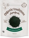 Βιολογικές Παραδόσεις Βιολογικές Σκόνη Spirulina Vegan μη-GMO Superfood, 5.3oz (150g) Τσάντα, 50 σέρβις ανά τσάντα