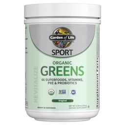 Garden of Life Sport Διατροφή Πράσινοι και Superfoods Σκόνη για γυναίκες και άνδρες - Άγευστη, Βιολογική Μπλε - Spirulina, Φρούτα, Βιταμίνες, Προ & Προβιοτικά, Μανιτάρια, Αθλητικά Συμπληρώματα, 30