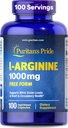 Puritan's Pride L-αργινίνη 1000 Mg Κάψουλες, 100 Count, White, (4332490165)