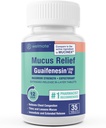WELMATE - Guaifenesin 1200mg (35 δισκία) - Mucus Relief - Reventorant - Βήχας & Ψυχρός - 12 Hr Υποστήριξη - Εκτεταμένα Διαπελευθερωτικά Δισκία - Over-The-Counter Medication