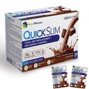 Quick Slim Meal Replacement Shake for Weight Loss, 30 Servings, 20g Πρωτεΐνη, 27 Βιταμίνες & Ορυκτά, Dietary Fiber, Low Carb, Χωρίς Γλουτένη (Double Chocolate, 30 Sachets)