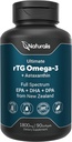 Naturalis Ultimate rTG Omega 3 ιχθυέλαιο 1800mg από τον τόνο της άγριας Νέας Ζηλανδίας - Full Spectrum Omega3s EPA, DHA & DPA - Sustainablely πηγάζει, μη-GMO, Χωρίς γλουτένη - 90 Softgels