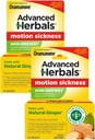 Dramamine Motion Sickness Relief, Non-Drowsy, Naturals with Ginger, 18 Ct. (Συσκευασία του 2)