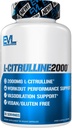 Evlution L-Citrulline2000 συμπλήρωμα νιτρικού οξειδίου για τους άνδρες διατροφή υψηλής αντοχής L κάψουλες κιτρουλίνης για την ενίσχυση της μυϊκής δύναμης Ανάκτηση και Έντονες Αντλίες - Φυτική βάση Nitric Oxide Booster