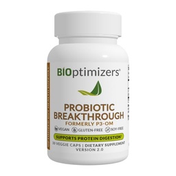 BIOptimizers Probiotic Breakthrough – Lactobacillus Plantarum OM Probiotics & Prebiotics Health Supplement for Gut, Digestive & Immune Support Probiotics for Women Man Ηλικιωμένοι– 30 Vegan Κάψουλες
