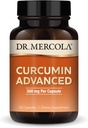 Dr. Mercola Curcumin Advanced - 500 mg Curcumin Root Extract - 95% Curcuminoids - For Vision Health, Digestion & Focus - Sustained Release - Non-GMO, Gluten-Free & Soy-Free - 30 Capsules (30 Servings)