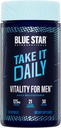 Blue Star Nutraceuticals Vitality for Men - Multivitamin & Mineral Formula for Men who workout, w/Ashwagandha and B-Vitamins - Energy You’ll Notice - 90 Κάψουλες Veggie