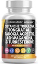 Καθαρό Nutra Cistanche Tribulosa Fadogia Agrestis Tongkat Ali Turkesterone χάπια Ashwagandha συμπλήρωμα κάψουλες για άνδρες - 60 κόμης