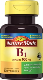 Nature Made Vitamin B1, 100 Count (πακέτο των 6)